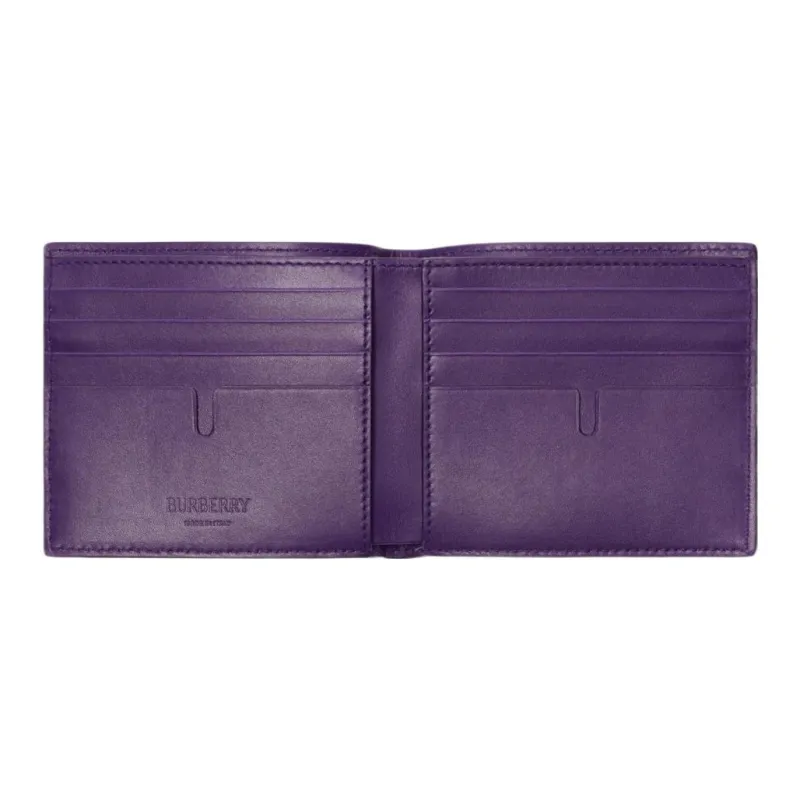 Burberry Calfskin Wallet Regular Men's Royal Purple-2