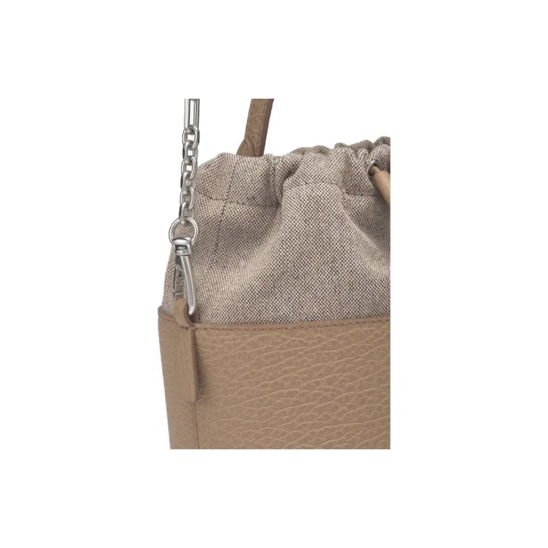 Maison Margiela 5AC Cow Leather Bucket Bag, Handbag, Shoulder Bag Trumpets Women's Brown-4