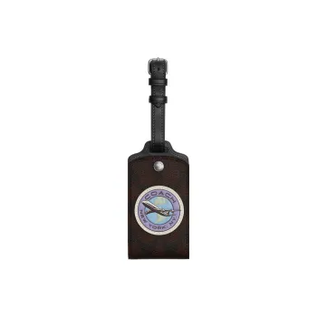 COACH Luggage Tag Canvas With Calfskin Bag Accessory Unisex Bronze