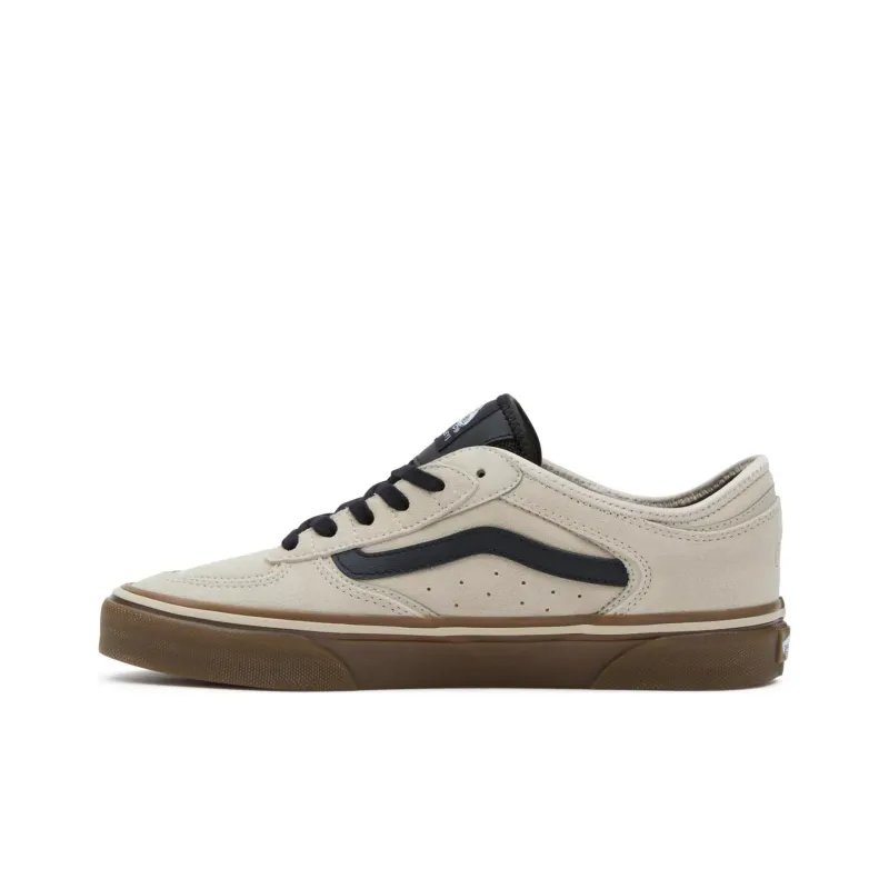 Vans Rowley Anti-Slip And Wear-Resistant Breathable Low-Top Skateboard Shoes Unisex Ecru-0