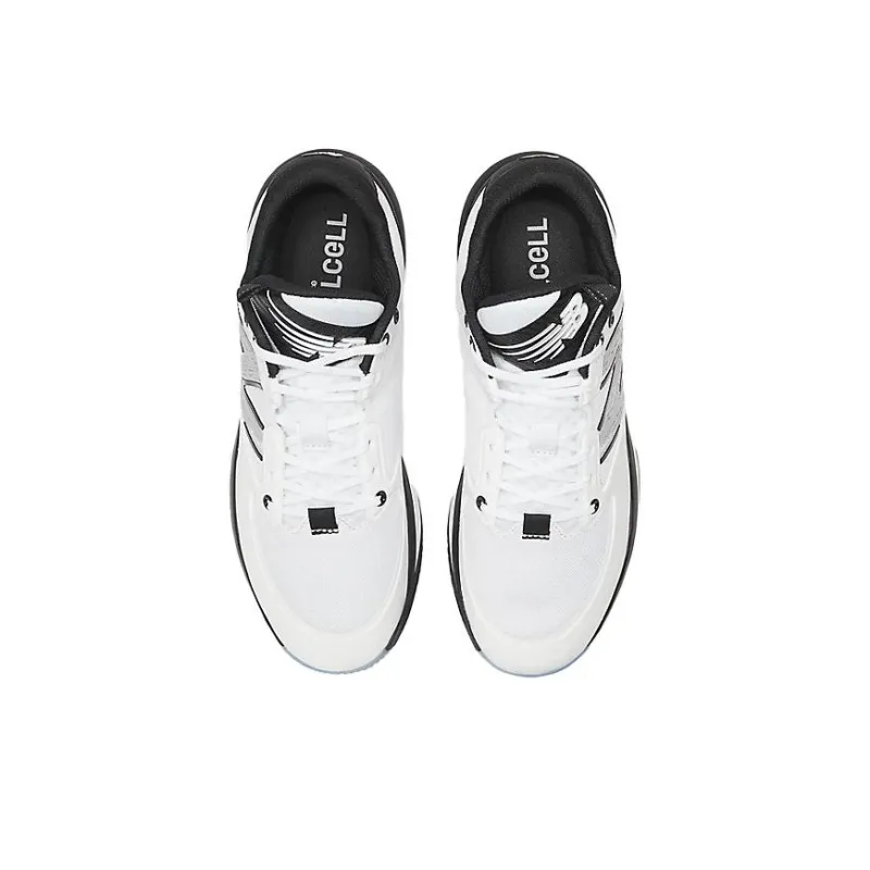 New Balance Hesi Cushioned Wear Resistant Breathable Low Top Vintage Basketball Shoes Men's White Black-3