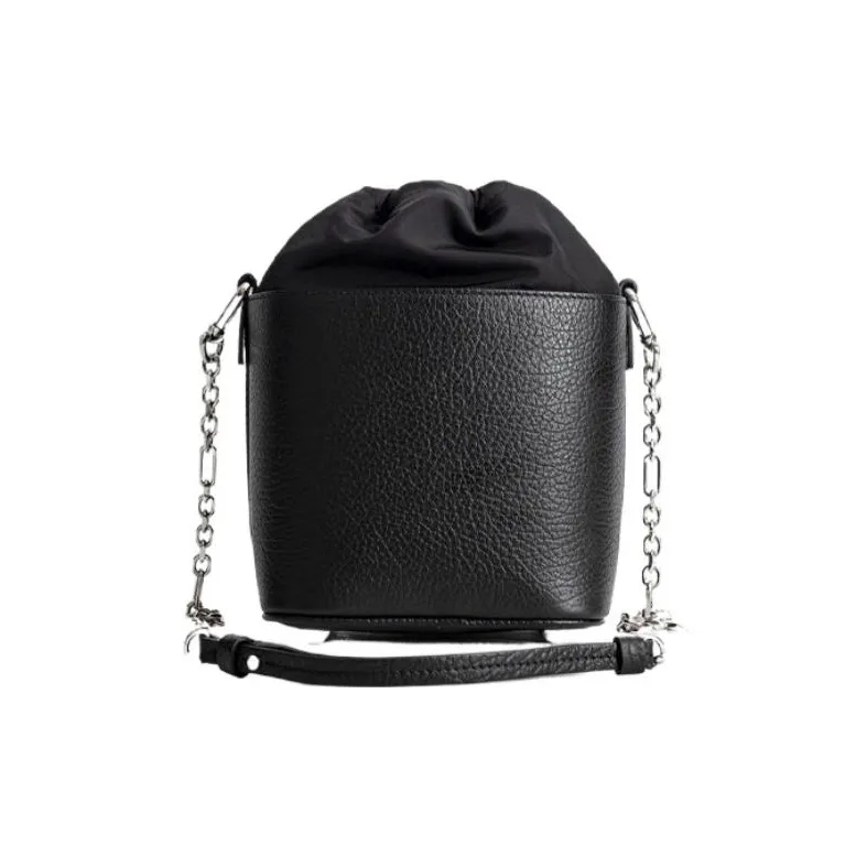 Maison Margiela 5AC Cow Leather Bucket Bag Shoulder Bags Handbags Women's Black-3