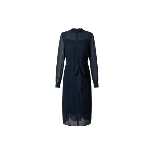 JZ. ANNAKRO Long-Sleeved Dresses Women's Dark Blue