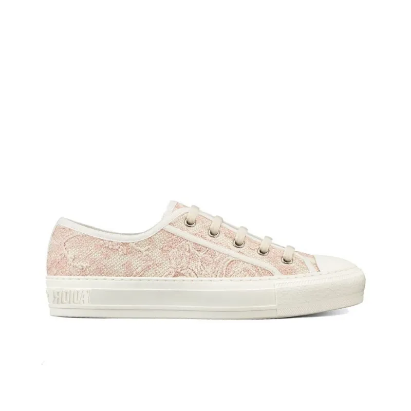 DIOR Walk'n'Dior Toile De Jouy Low Top Stylish Skateboarding Shoes Women's Light Pink-1
