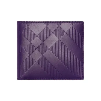 Burberry Calfskin Wallet Regular Men's Royal Purple