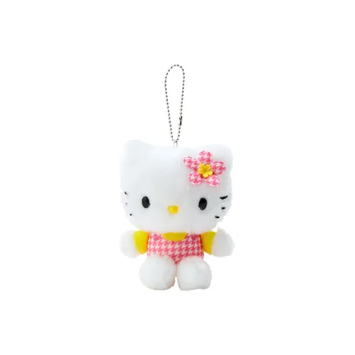 Sanrio Hello Kitty Multicolor Houndstooth Dolls Plush Pendant 13cm High