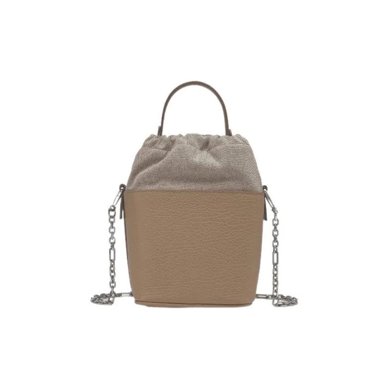 Maison Margiela 5AC Cow Leather Bucket Bag, Handbag, Shoulder Bag Trumpets Women's Brown-2