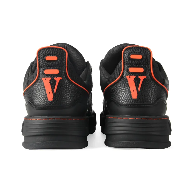 VLONE Low Top Skateboard Shoes Unisex Black Orange-3