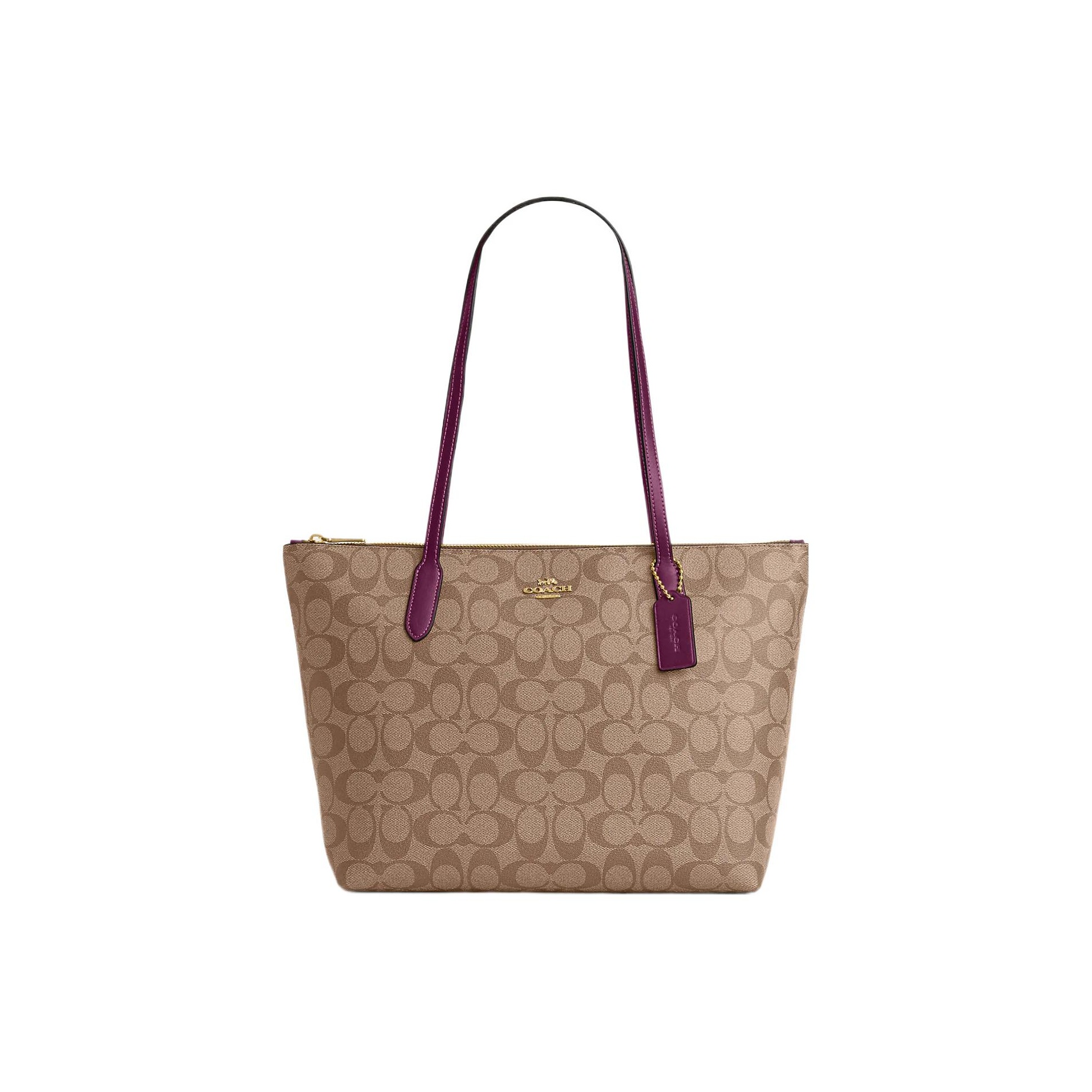 Coach Zip orders Top Tote, Khaki