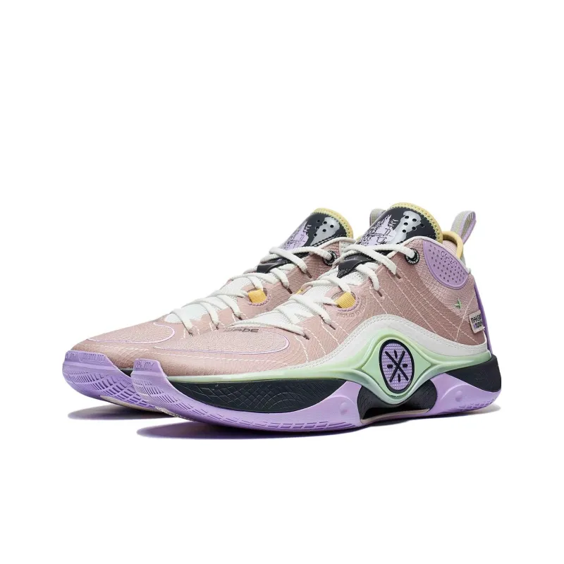 LiNing Wade Shadow 5 Cushioned Slip Resistant Low Top Basketball Shoes Men's Umber White-2