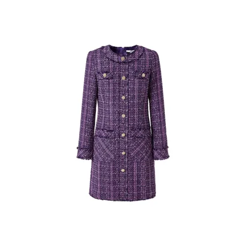 JZ. ANNAKRO Long-Sleeved Dresses Women's Elegant Purple