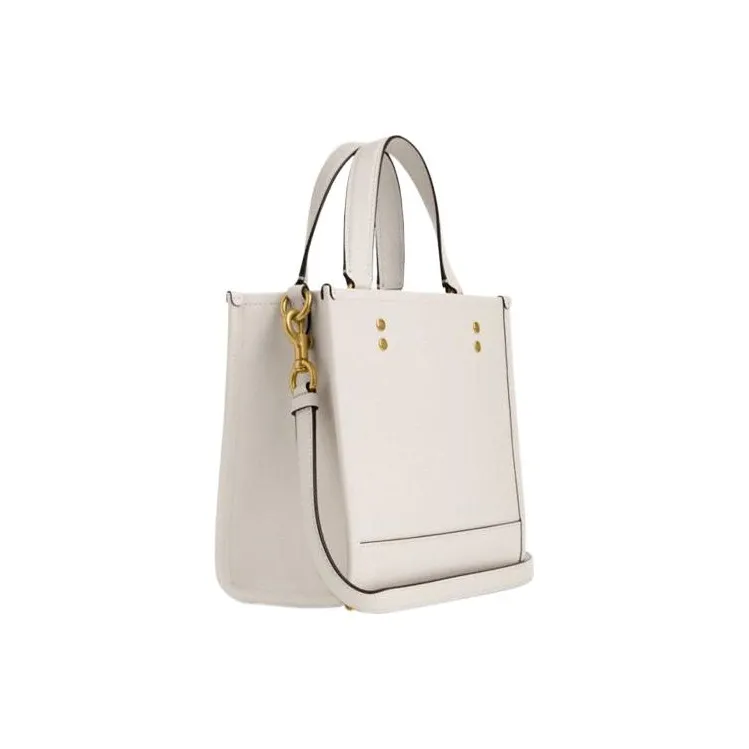 COACH Dempsey Leather Sheet Music Bag Tote Bag Shopping Bag Shoulder Bag Crossbody Bag Handbag Small Size Women's Ecru-1