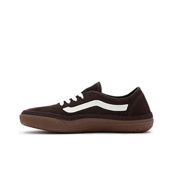 Vans Circle Vee Cushioning Wear-Resistant Low-Top Skateboard Shoes Unisex Brown