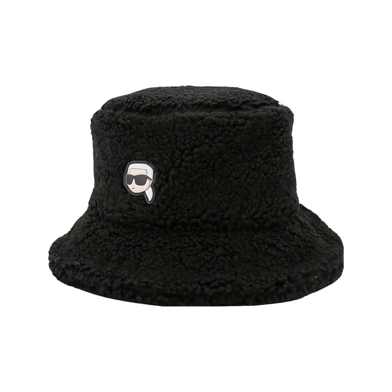 KARL LAGERFELD / Karl Lagerfeld Jeans Logo Patch Teddy Bucket Hat-0