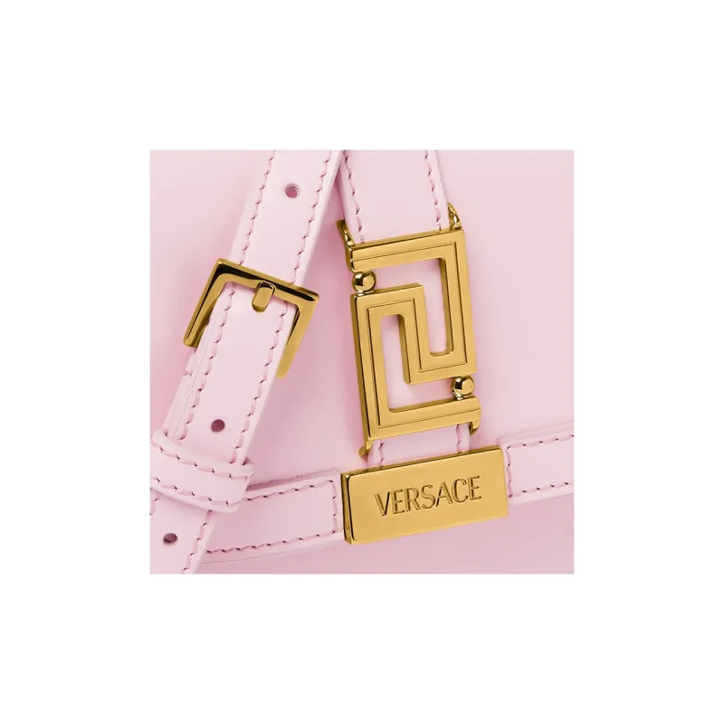 VERSACE Greca Goddess Cow Leather Shoulder Bag Crossbody Bag Handbag Mini Women's Pink-3