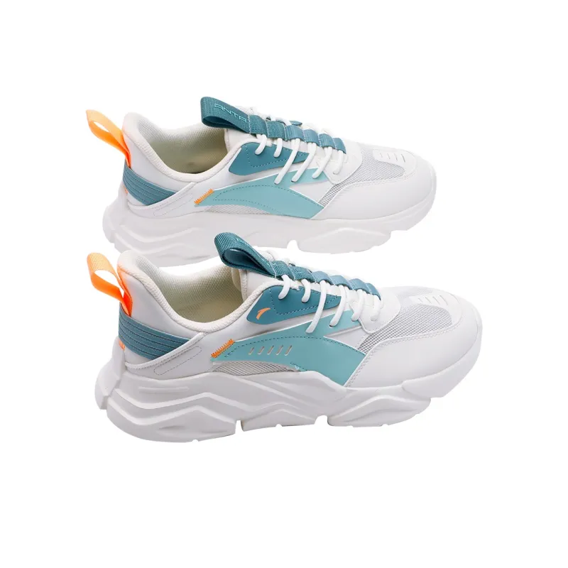Anta Life Collection Slip-Resistant Support Lightweight Mid-Top Running Shoes Men's White Blue-3