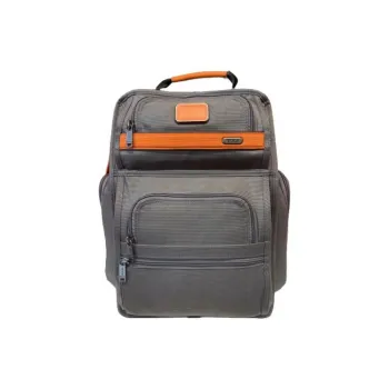 TUMI Nylon With Cow Leather Backpack Regular Men's Silver Gray