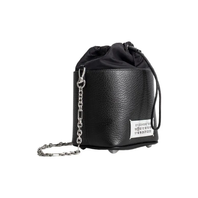 Maison Margiela 5AC Cow Leather Bucket Bag Shoulder Bags Handbags Women's Black-2