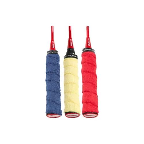 LiNing Badminton Grip Tape Blue Yellow Red PU Thin 3 Pack