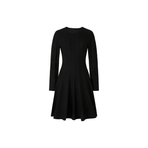 JZ. ANNAKRO Long-Sleeved Dresses Women's Plain Black