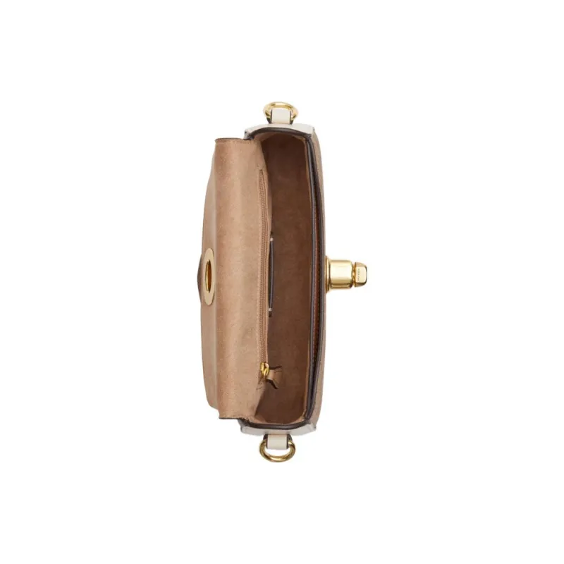 COACH Brie Cow Leather Handbag, Shoulder Bag, Crossbody Bag Small Size Women's Khaki/Brown-2