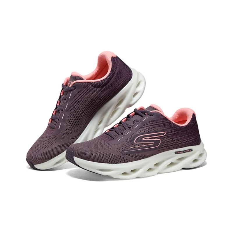 Skechers Go Run Speed Durable Breathable Low-Top Running Shoes Women's Deep Plum Red-3