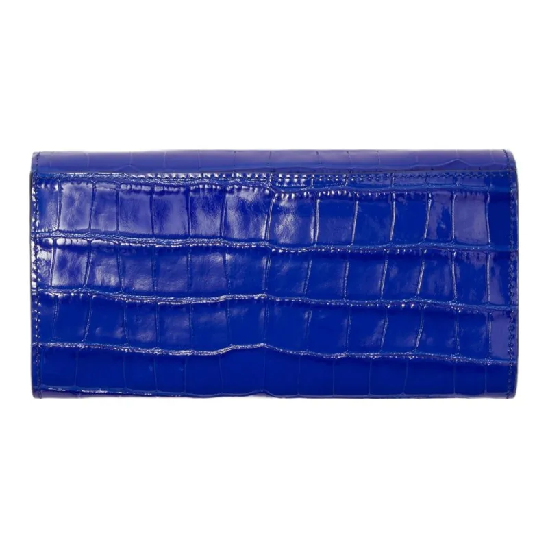 Burberry Calfskin Wallet Regular Women's Knight Blue-1
