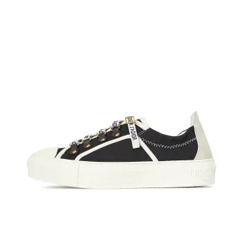 DIOR Walk'n'Dior Platform Shoes Low Top Stylish Skateboarding Shoes Women's Black White