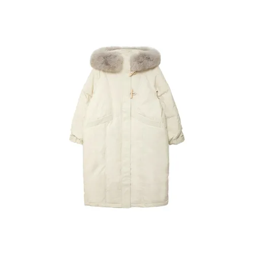 EIDM Down Jackets Women's White/Apricot