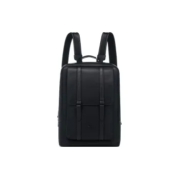 LI NING 1990 Artificial Leather Backpack Regular Men's Black