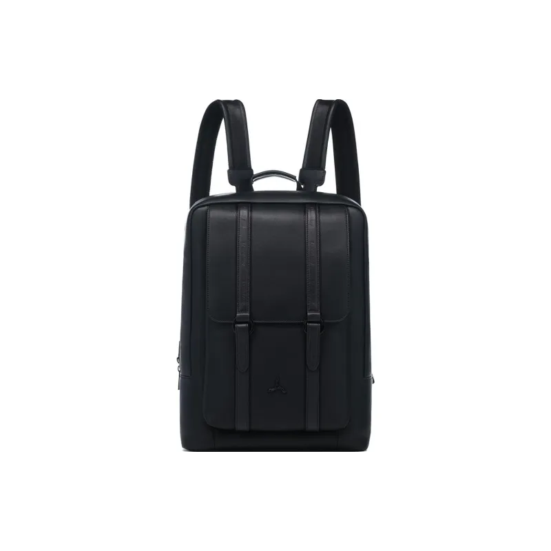 LI NING 1990 Artificial Leather Backpack Regular Men's Black-0