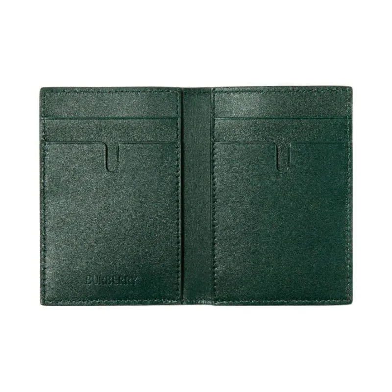 Burberry Calfskin Card Holder Men's Vine Green-2