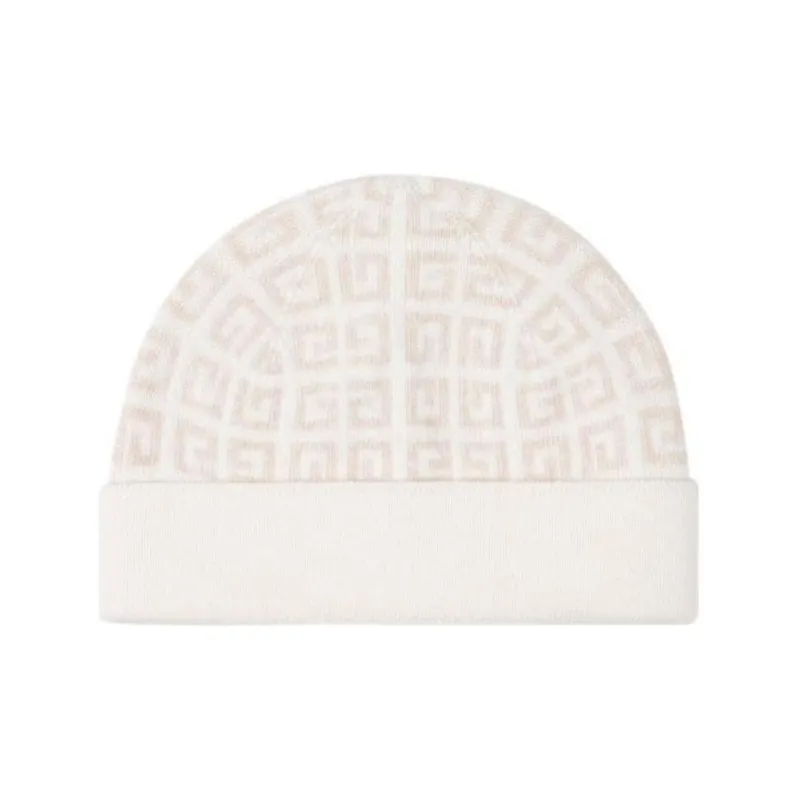 Givenchy All-Over Logo Embroidered Knitted Beanie-0