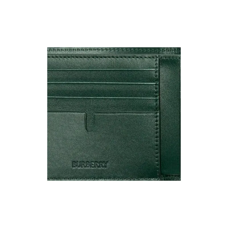 Burberry Calfskin Wallet Men's Vine Green-3