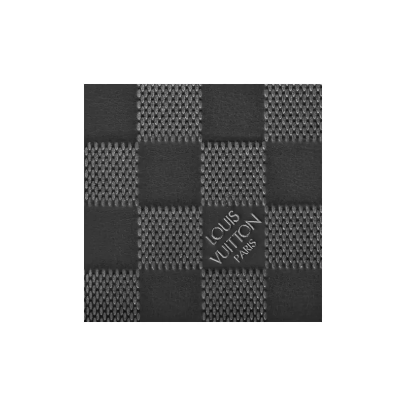LOUIS VUITTON Multiple Cow Leather Wallet Regular Men's Black-5