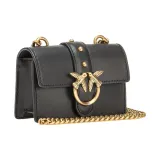 PINKO Cow Leather Shoulder Bag Crossbody Bag Extra Mini Women's Black