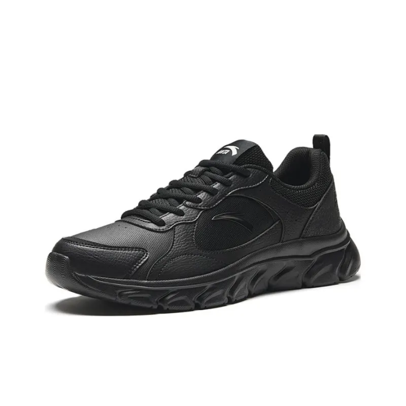 Anta Anti Slip And Wear Resistant Breathable Low Top Running Shoes Men's Black-1