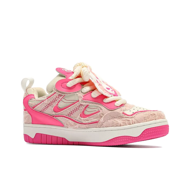 MR.PESIN Low Top Skateboard Shoes Unisex Rose Red-1