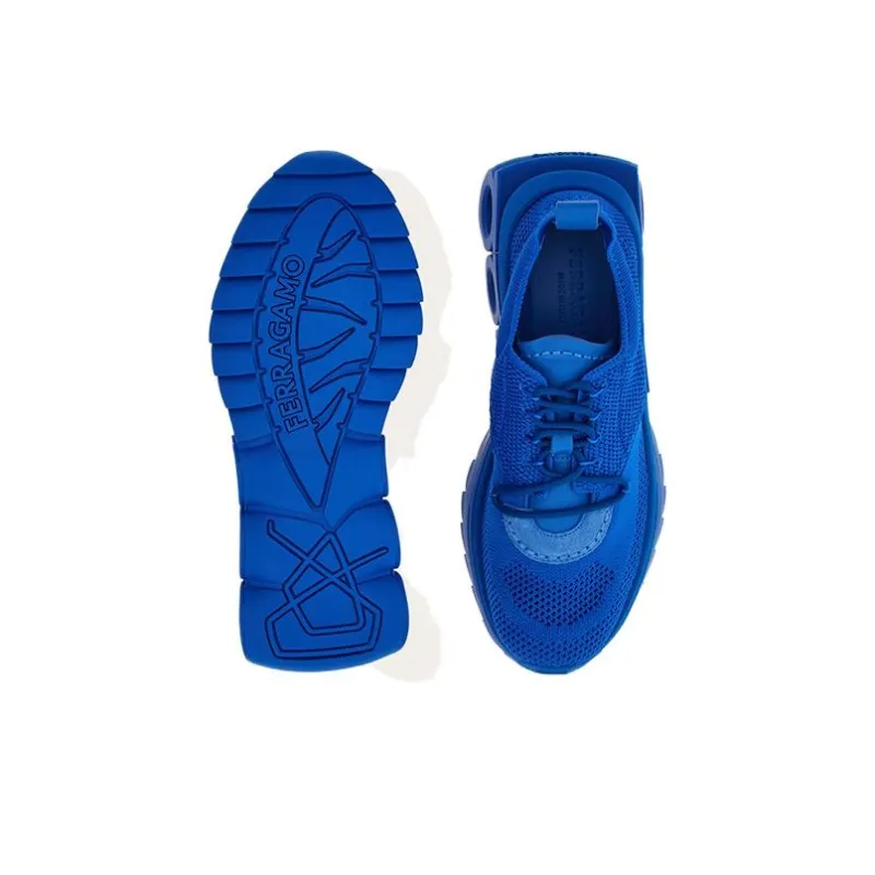 FERRAGAMO Low Top Casual Shoes Women's Blue-4