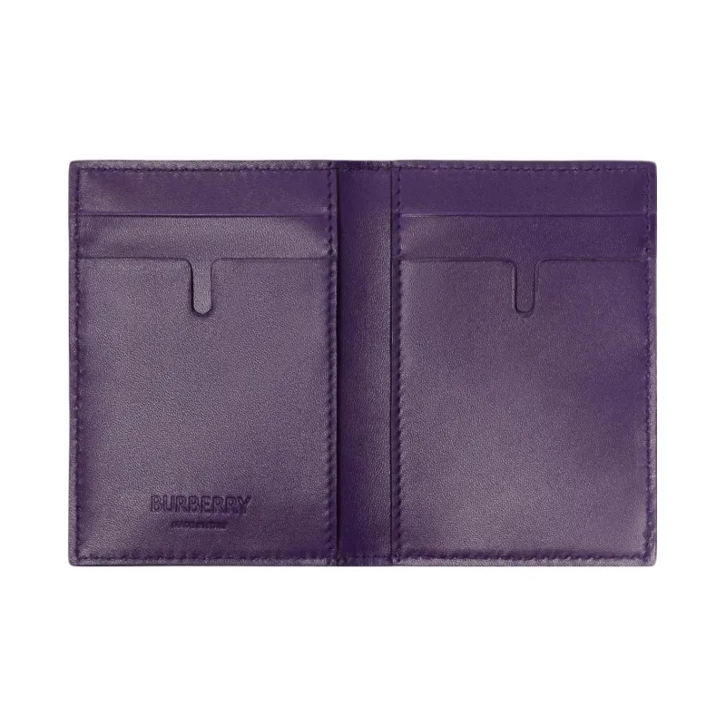 Burberry Calfskin Card Holder Men's Royal Purple-2
