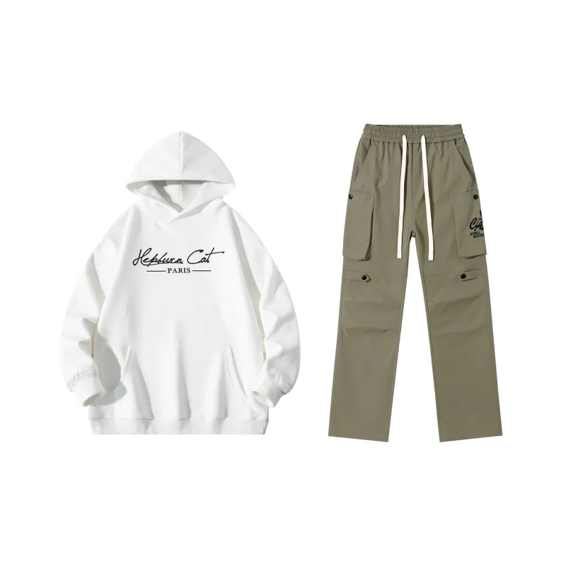 Hepburn Cat Sweatshirt Sets Unisex-8