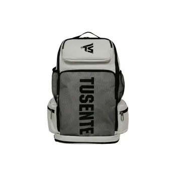 Deli Bear Oxford Backpack Large Size Unisex Gray/Black/Red