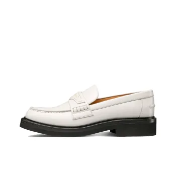 DIOR Boy Loafer White Brushed Calfskin Women's