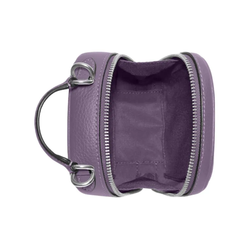 COACH Eva Pebbled Leather Cell Phone Pouch, Shoulder Bag, Crossbody Bag Regular Women's Purple-2
