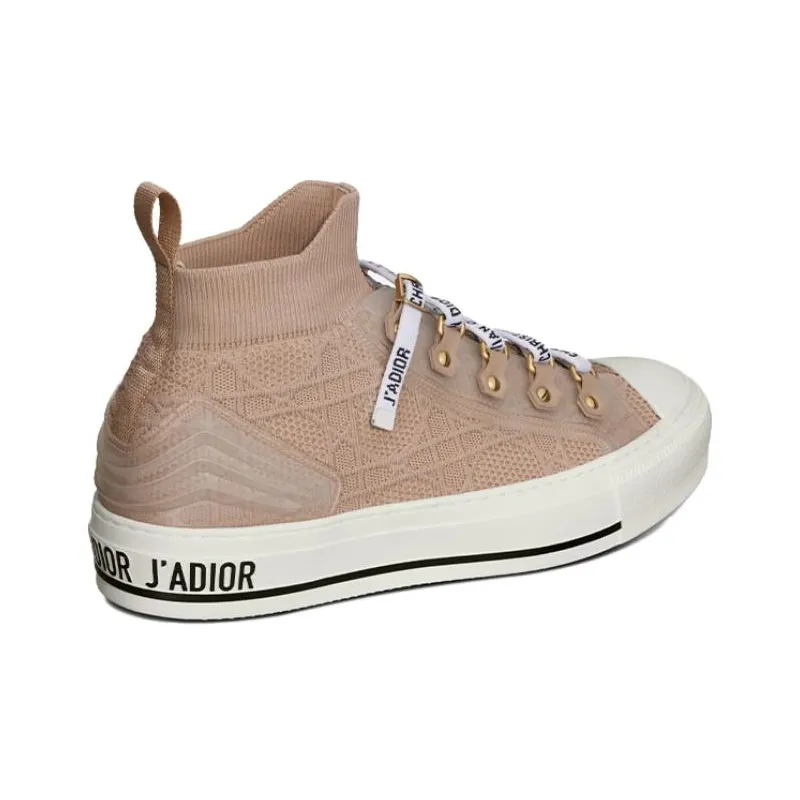 DIOR Walk'n'Dior Platform Shoes High Top Stylish Skateboarding Shoes Women's Light Nude Pink-2