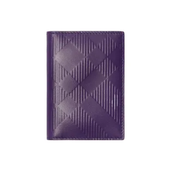 Burberry Calfskin Card Holder Men's Royal Purple