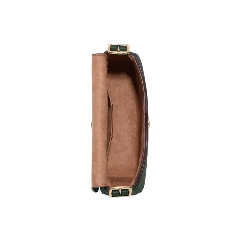 COACH Macie Canvas With Leather Saddle Bag Shoulder Bag Crossbody Bag Medium Size Women's Amazon Green-2