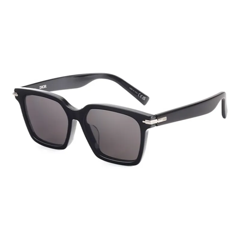 DIOR Plate Frame Irregular Shape Sunglasses Unisex Black-0