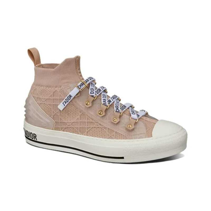 DIOR Walk'n'Dior Platform Shoes High Top Stylish Skateboarding Shoes Women's Light Nude Pink-1