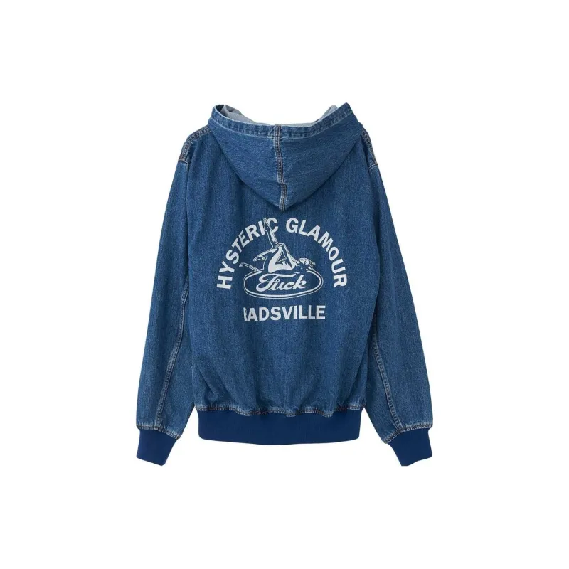 HYSTERIC GLAMOUR Denim Jackets Men Blue-1